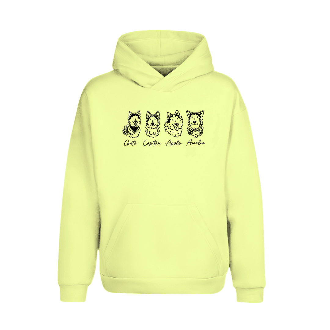 Hoodie personalizado en líneas con mascotas