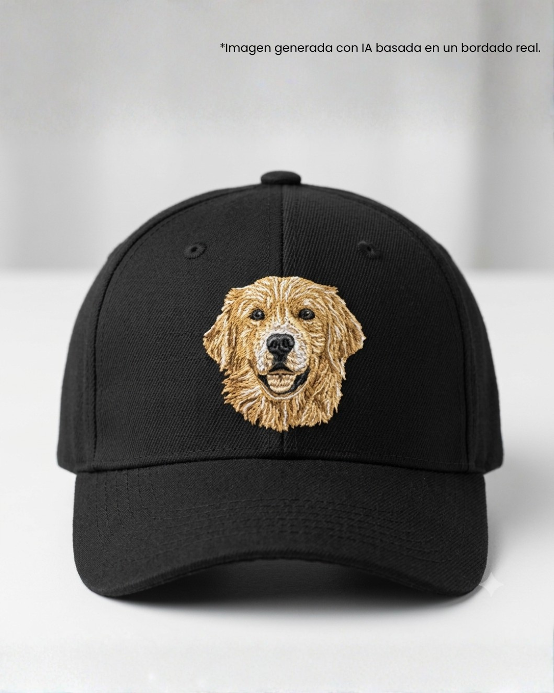 Gorra bordada con golden retriever