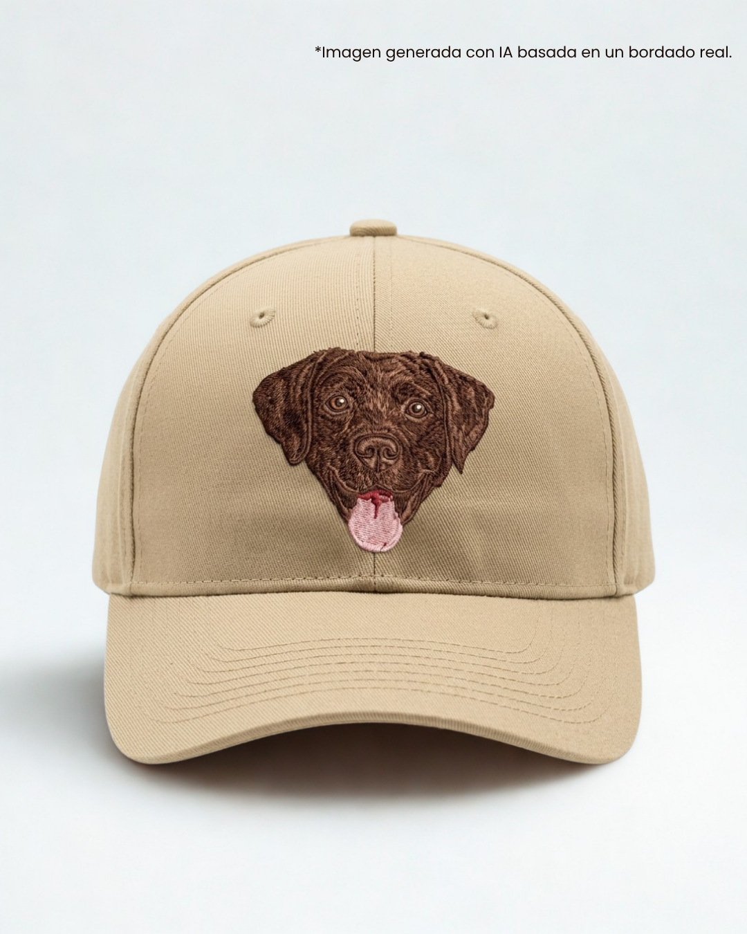 Gorra bordada con labrador chocolate