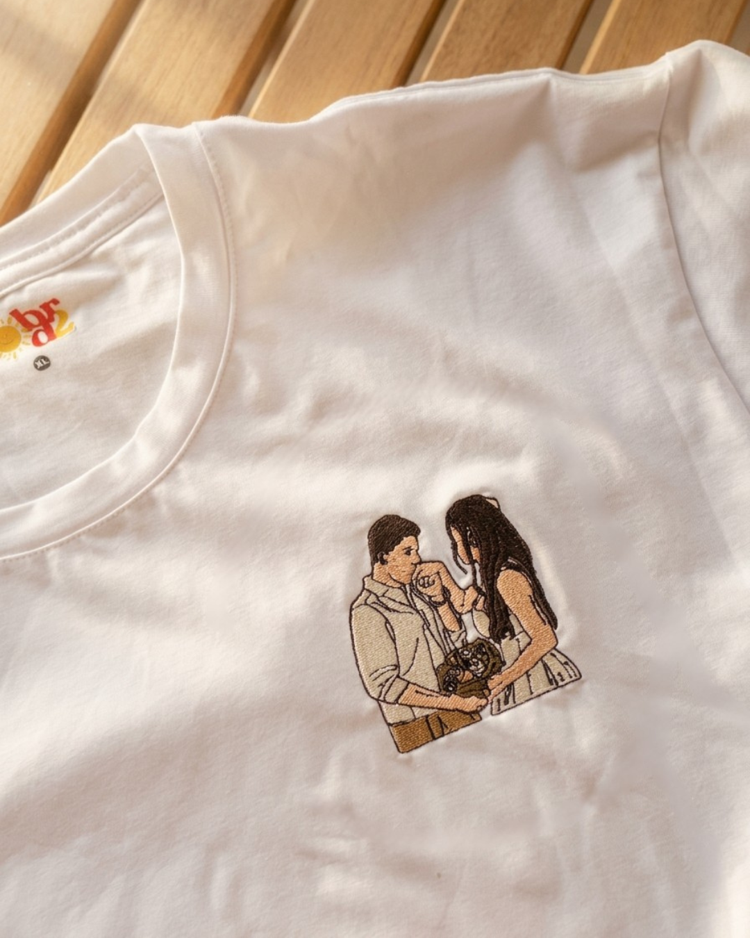 Camiseta bordada con foto