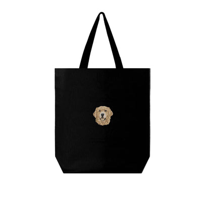 Totebag bordada con golden retriever - totebag bordado BRD2, Medellín Colombia