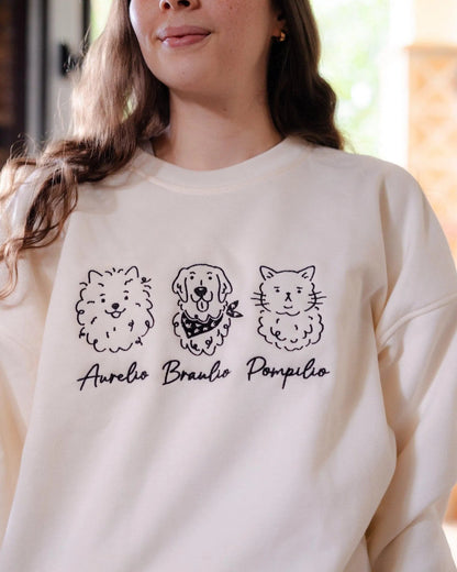 Buso personalizado con mascota en líneas