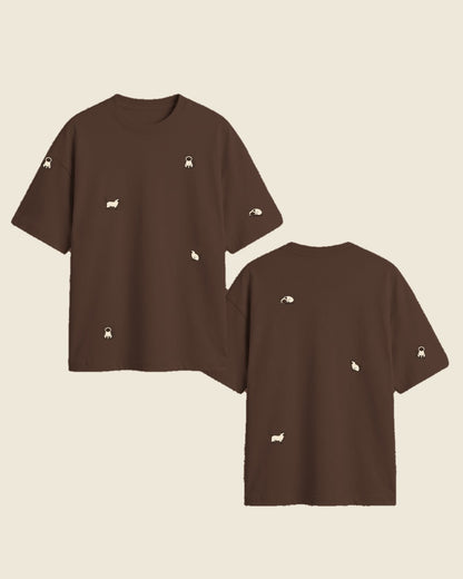 Camiseta mini gato siamés color chocolate - bordado BRD2, Medellín Colombia