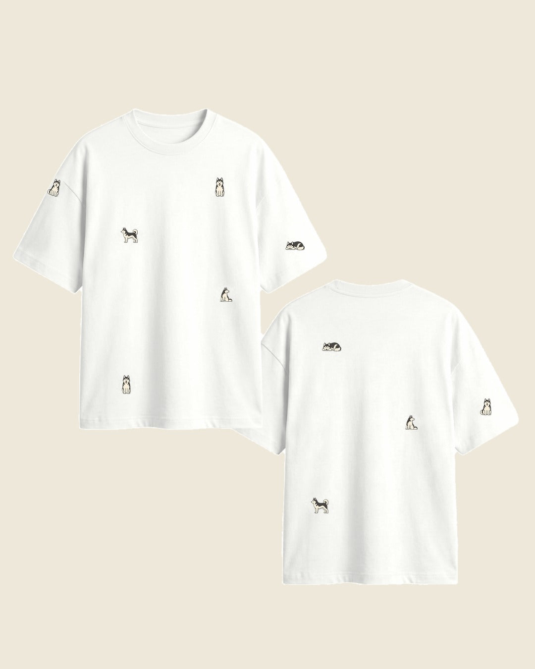 Camiseta mini husky color blanco - bordado BRD2, Medellín Colombia