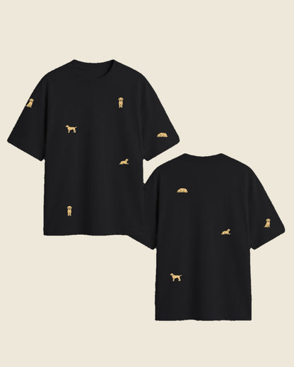 Camiseta mini labrador color negro - bordado BRD2, Medellín Colombia