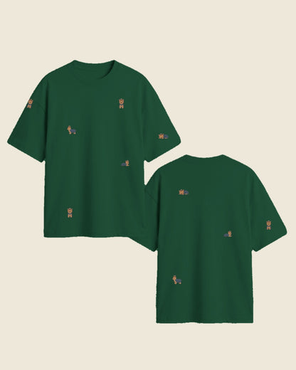 Camiseta mini yorkshire color verde botella - bordado BRD2, Medellín Colombia