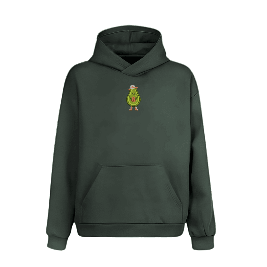 Hoodie aguacate con texanas