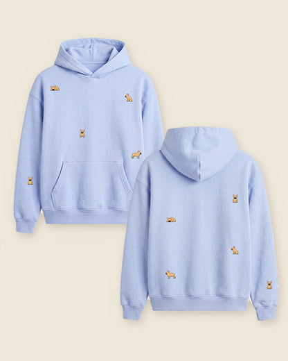 Hoodie mini bulldog francés color azul celeste - bordado BRD2, Medellín Colombia