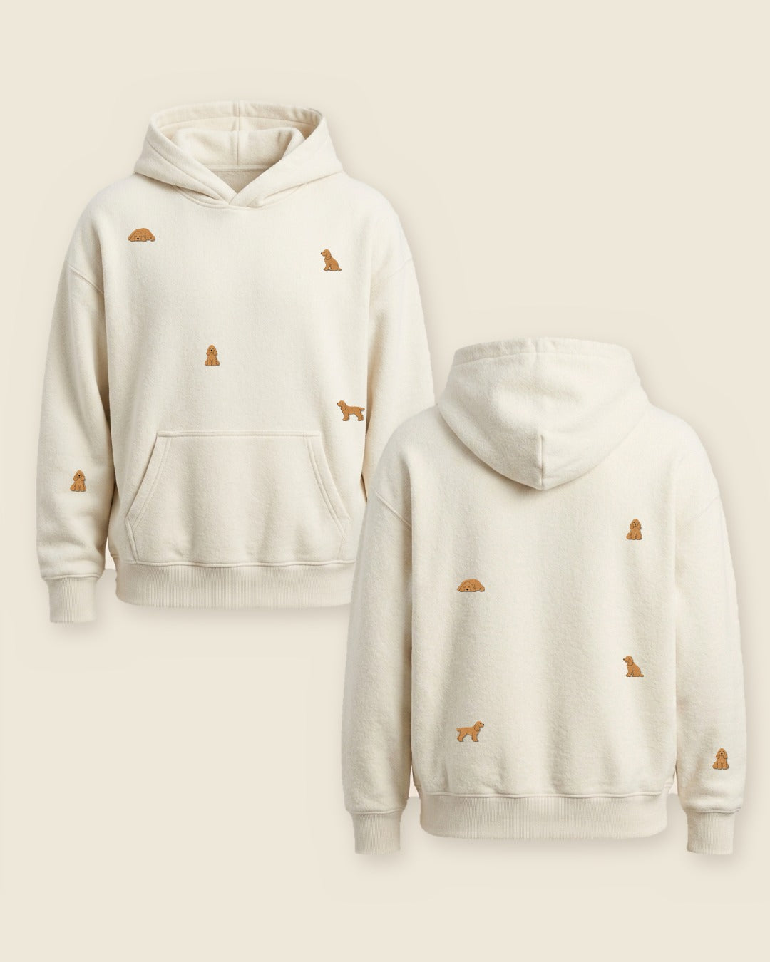 Hoodie mini cocker spaniel color marfil - bordado BRD2, Medellín Colombia