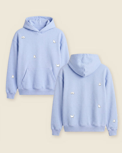 Hoodie mini gato persa color azul celeste - bordado BRD2, Medellín Colombia