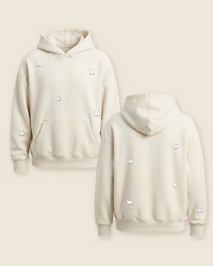 Hoodie mini gato persa color marfil - bordado BRD2, Medellín Colombia