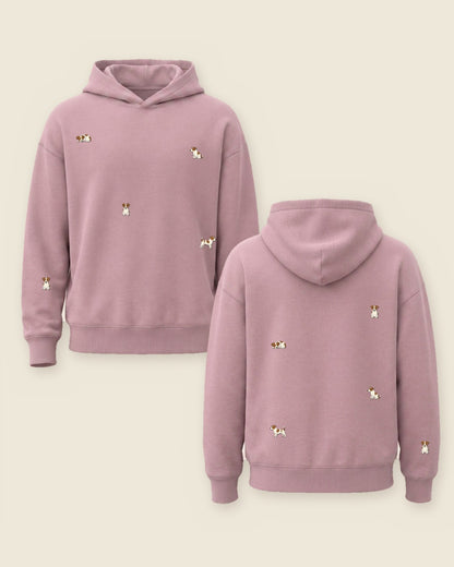 Hoodie mini jack russell color palo de rosa - bordado BRD2, Medellín Colombia