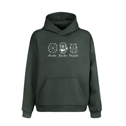 Hoodie personalizado en líneas con mascotas