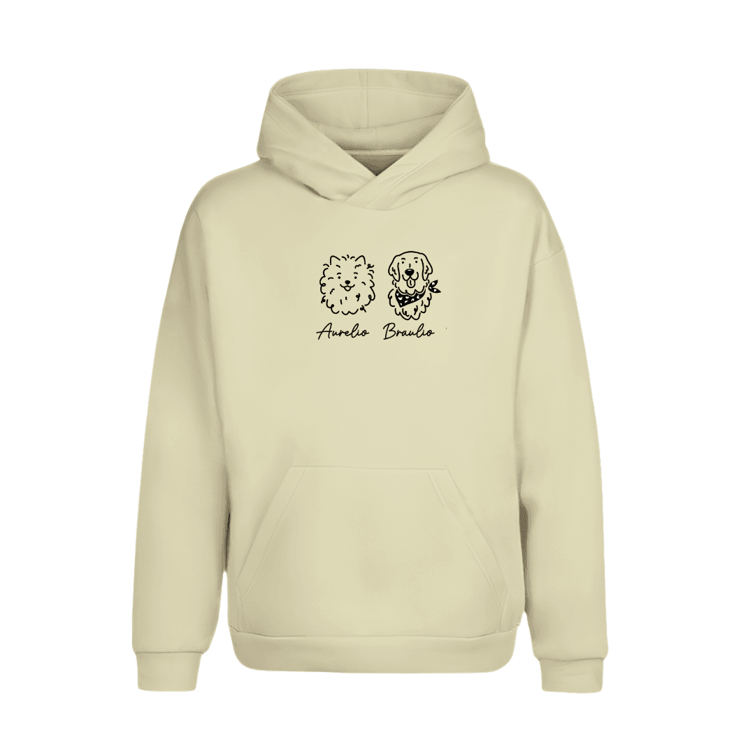 Hoodie personalizado en líneas con mascotas