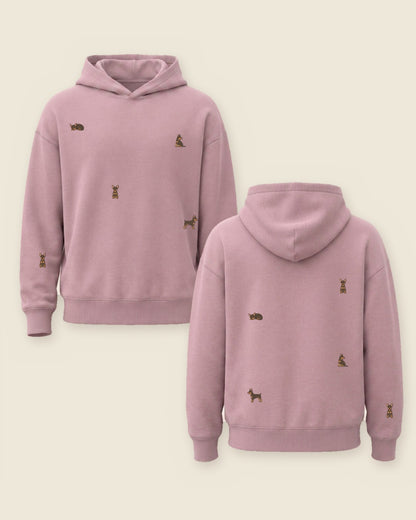 Hoodie mini pinscher color palo de rosa - bordado BRD2, Medellín Colombia