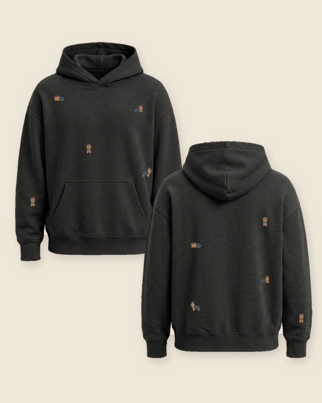 Hoodie mini yorkshire color negro - bordado BRD2, Medellín Colombia