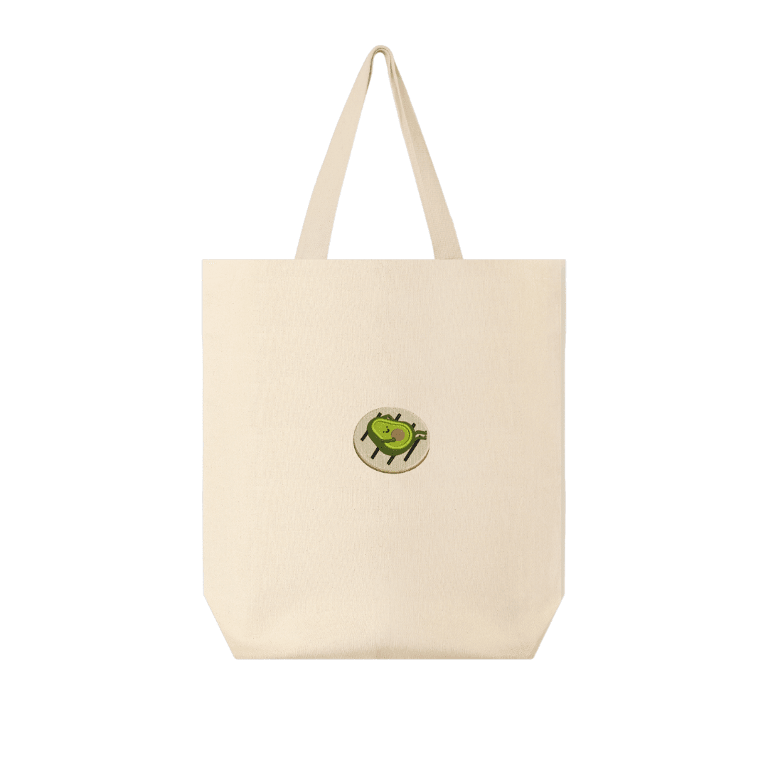Totebag aguacate con arepa